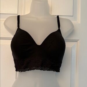 Natori Black Lace Longline Bralette